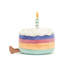 Load image into Gallery viewer, Jellycat Amuseables Rainbow Birthday Cake, Soft Toy
