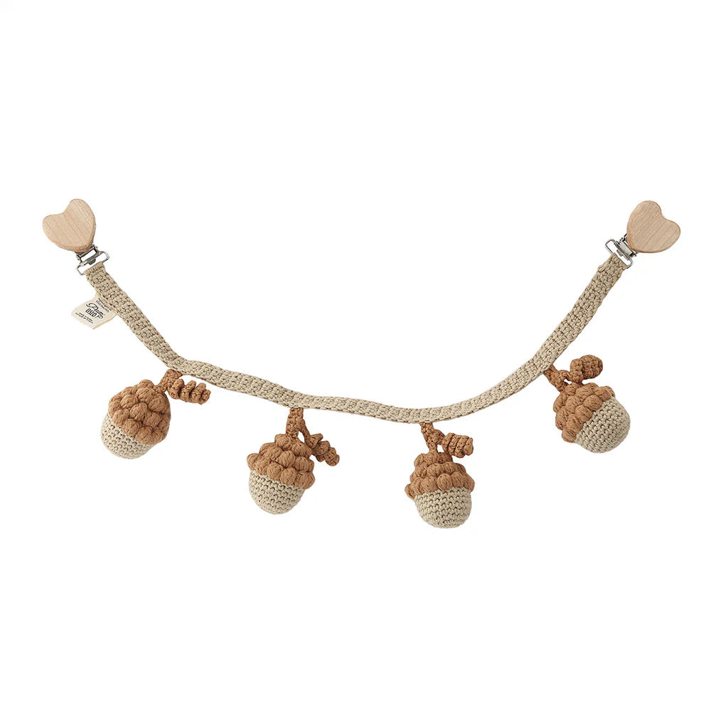 Rattle Pram Chain with Bell, Acorns – folk berlin