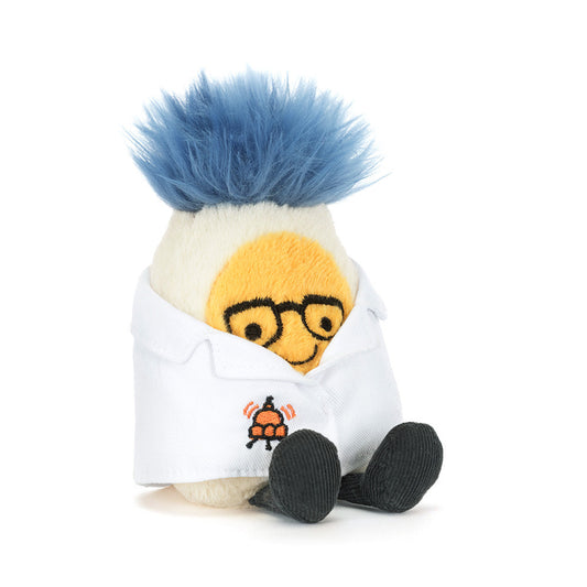 Jellycat Amuseables Gekochtes Ei Wissenschaftler Outfit, Kuscheltier