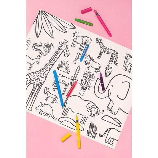 Stick & Draw Paper Colouring Roll, Animals