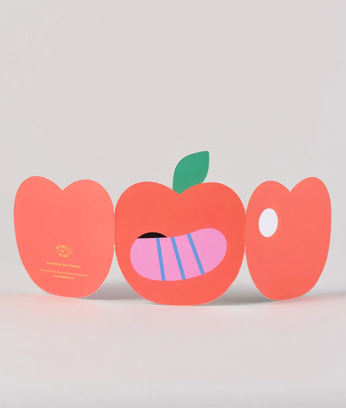 ''Apple'' Faltkarte für Kindergeburtstag