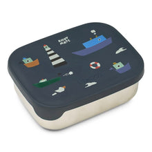 Load image into Gallery viewer, Liewood Arthur Lunch Box, Sailing / Classic Navy
