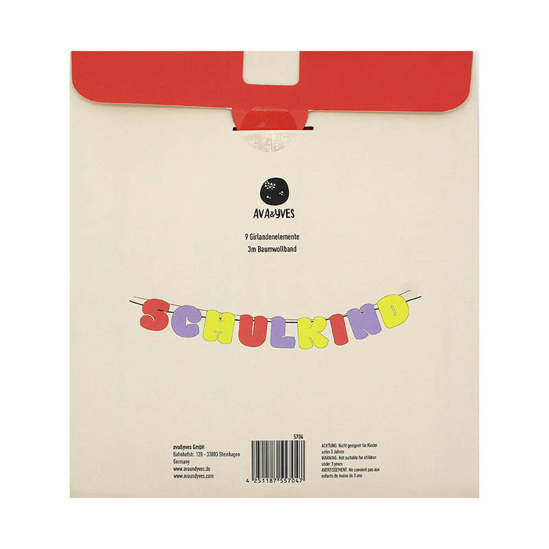 Schulkind Einschulung Garland, Coral Purple Yellow