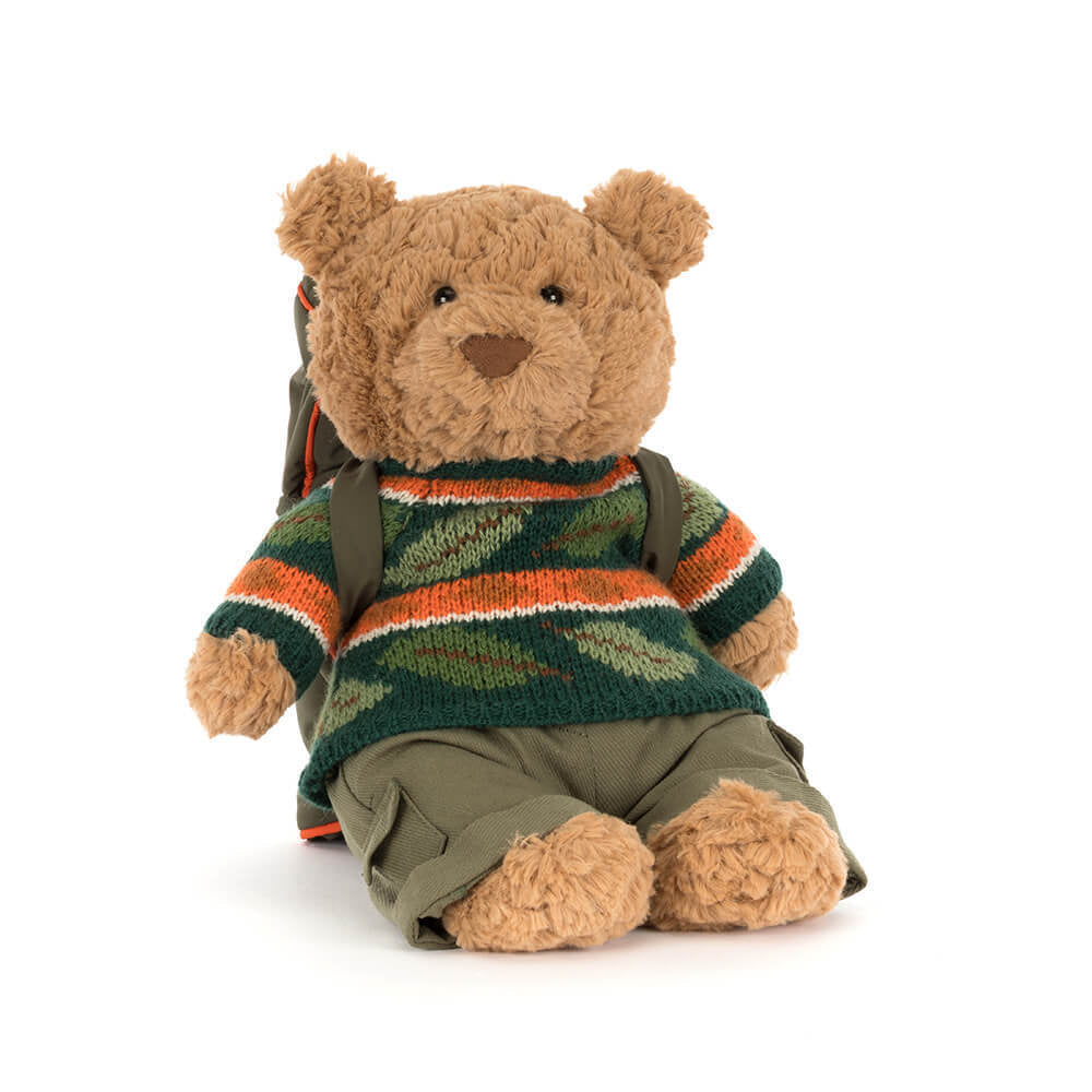 Jellycat Bartholomew Bear Hiking Outfit, Soft Toy