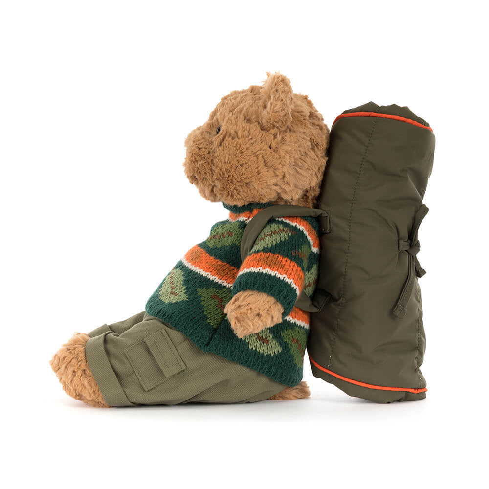Jellycat Bartholomew Bear Hiking Outfit, Soft Toy