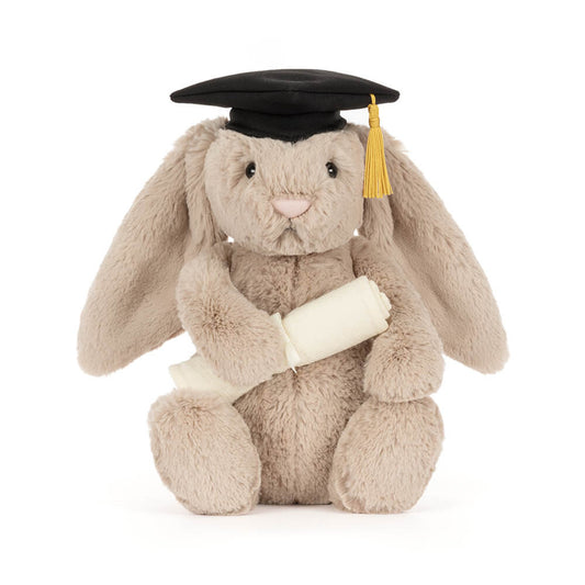 Jellycat Bashful Bunny im Abschluss-Outfit, Kuscheltier
