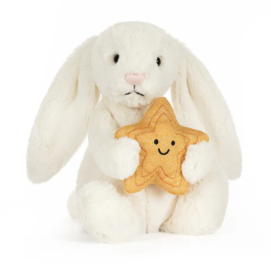 Jellycat Cream Bunny with Star, Soft Toy