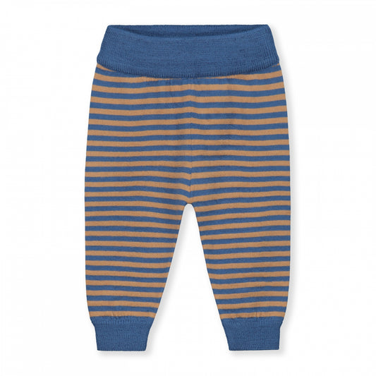 Merino Strick Baby Leggings „Blauer Mond“ 6 - 12 Monate / 68 - 80