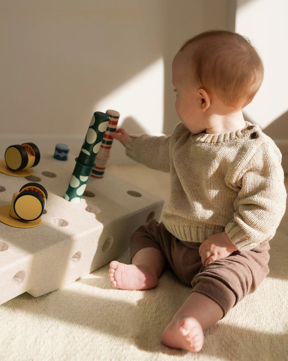 MODU Baby Activity Set, Sand Grey / Honey Yellow
