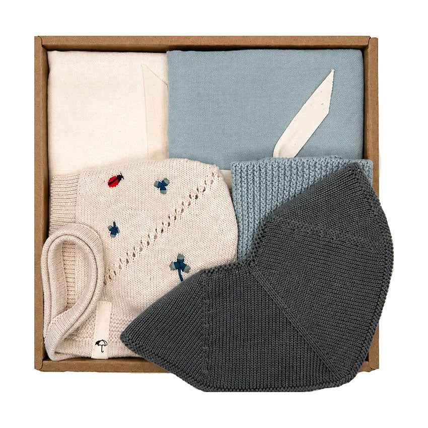Geschenkbox für Babys, Blautöne