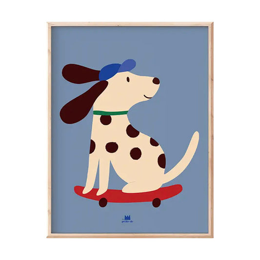 30 x 40 Poster, Dalmatiner Skateboard