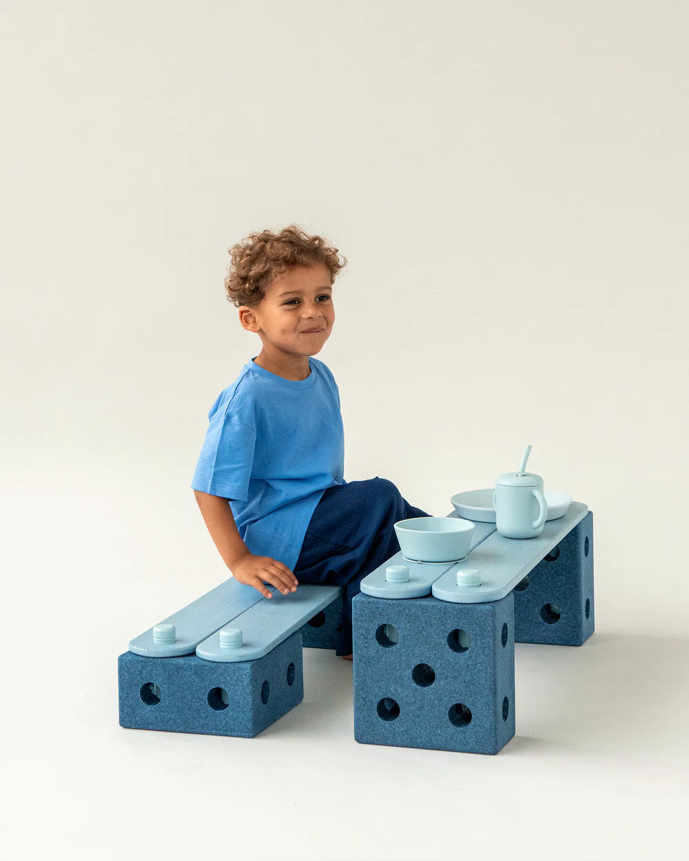 MODU Balance Track Set, Tiefblau / Himmelblau