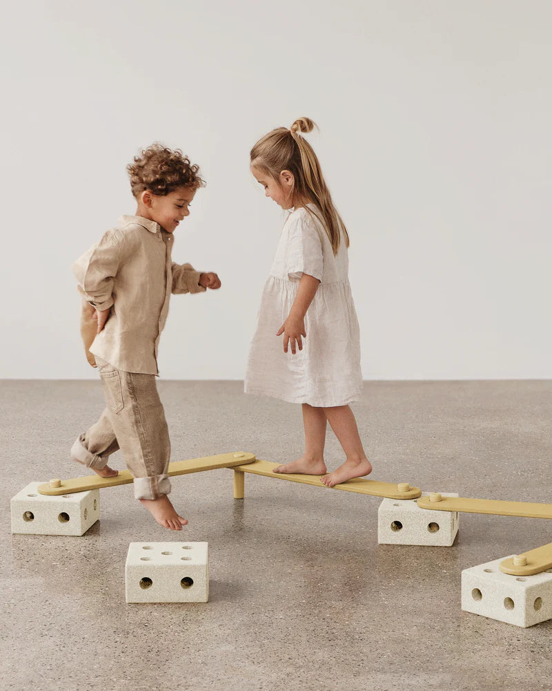 MODU Balance Track Set, Sandgrau / Honiggelb