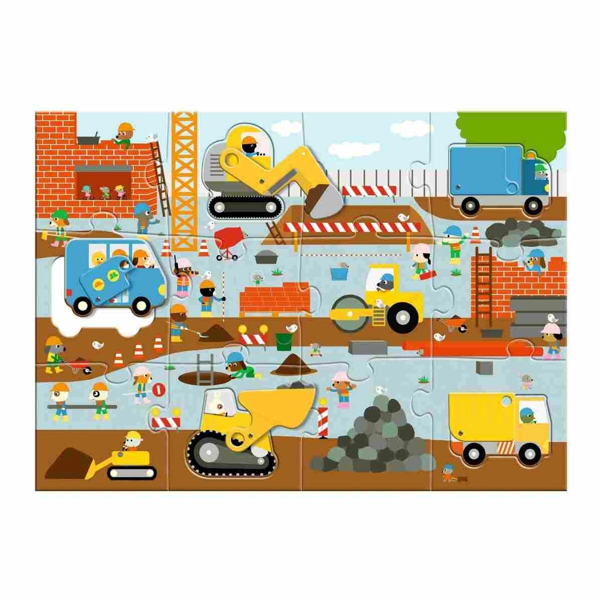 Floor Puzzle: Construction Site