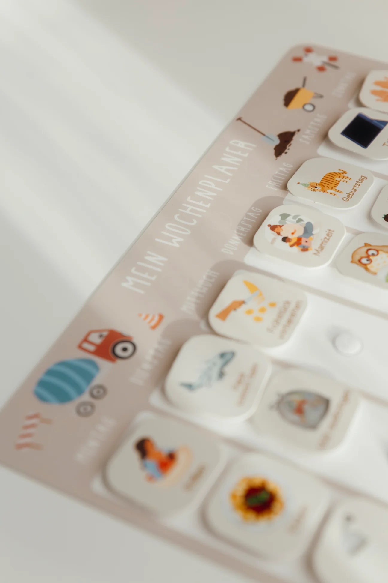 Wochenplaner für Kinder inkl. Symbole, Bagger