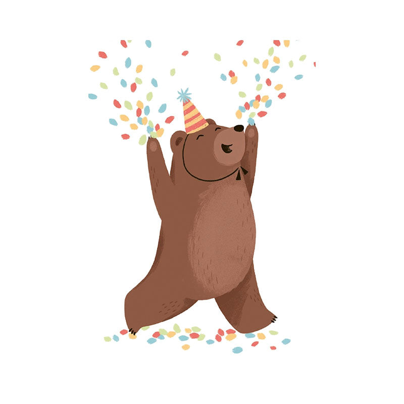 Postcard, Bear Confetti