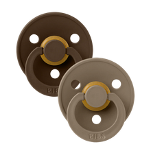 Load image into Gallery viewer, Bibs Pacifier Round ''Mocha / Dark Oak'' Various Sizes
