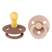 Load image into Gallery viewer, Bibs Pacifier Round, 6-18 Months ''Woodchuck and Blush''

