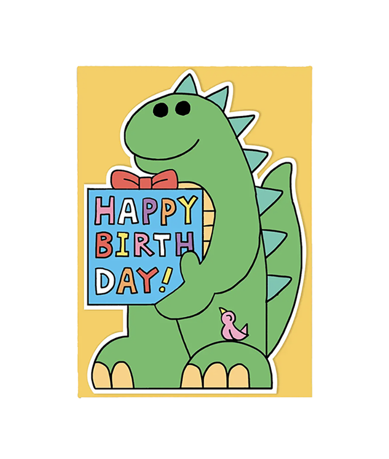 Happy Birthday, Dino Shaped Card