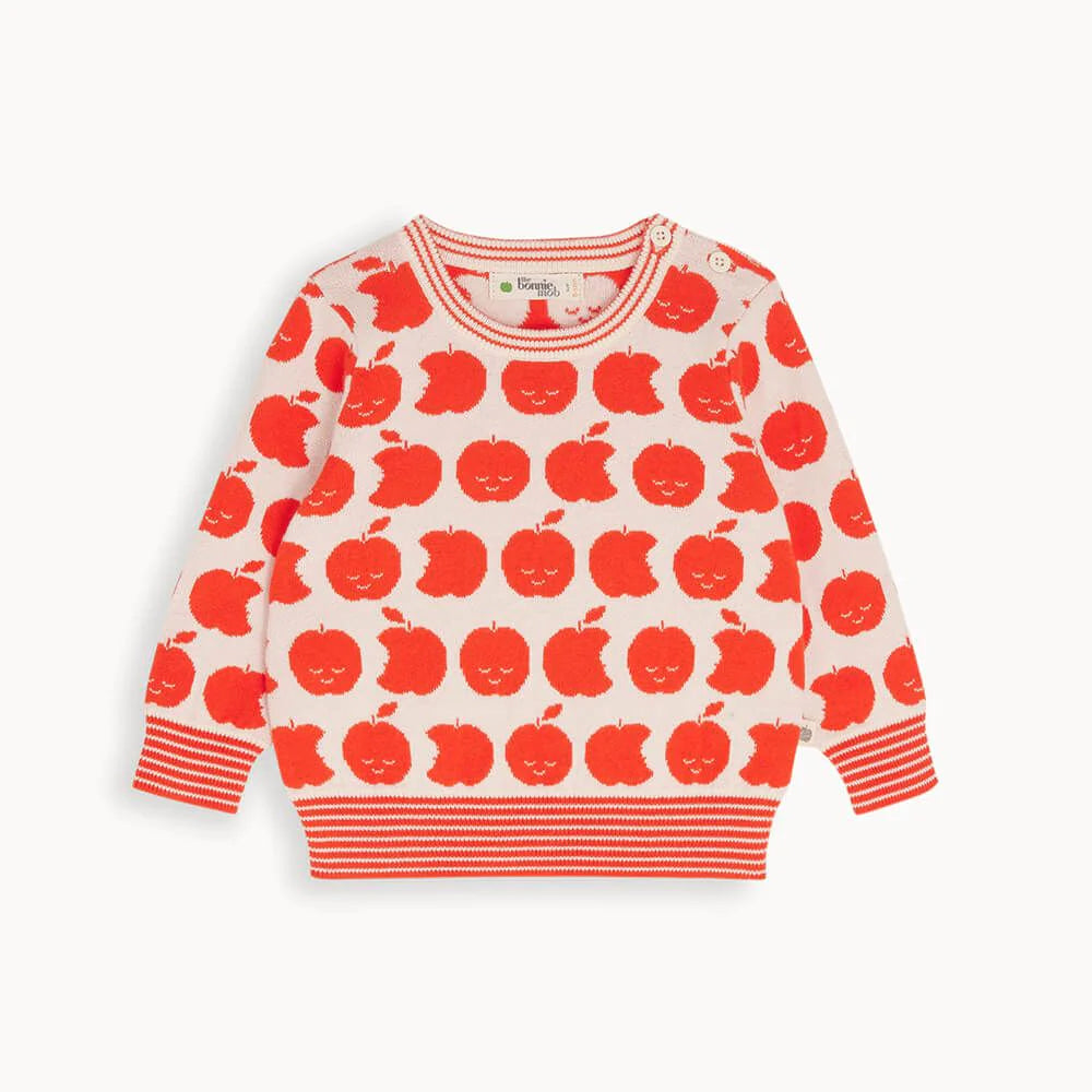 Knit Sweater ''Red Apple'', GOTS