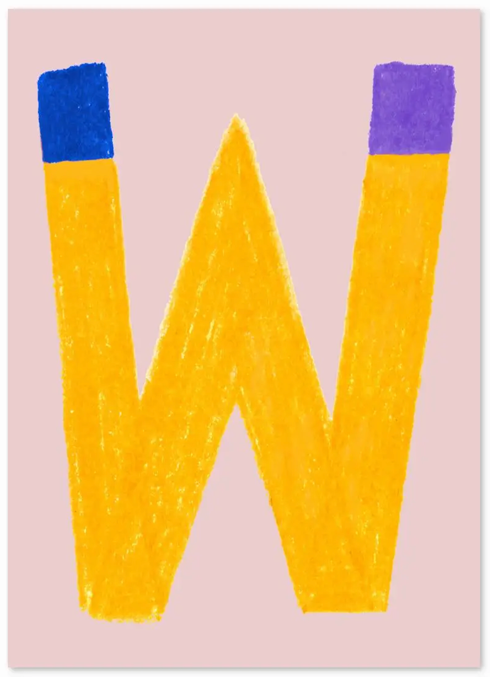 Briefpostkarte, Leuchtend A - W