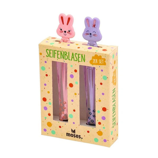 Bunny Soap Bubble Set of 2, Pink / Lilac