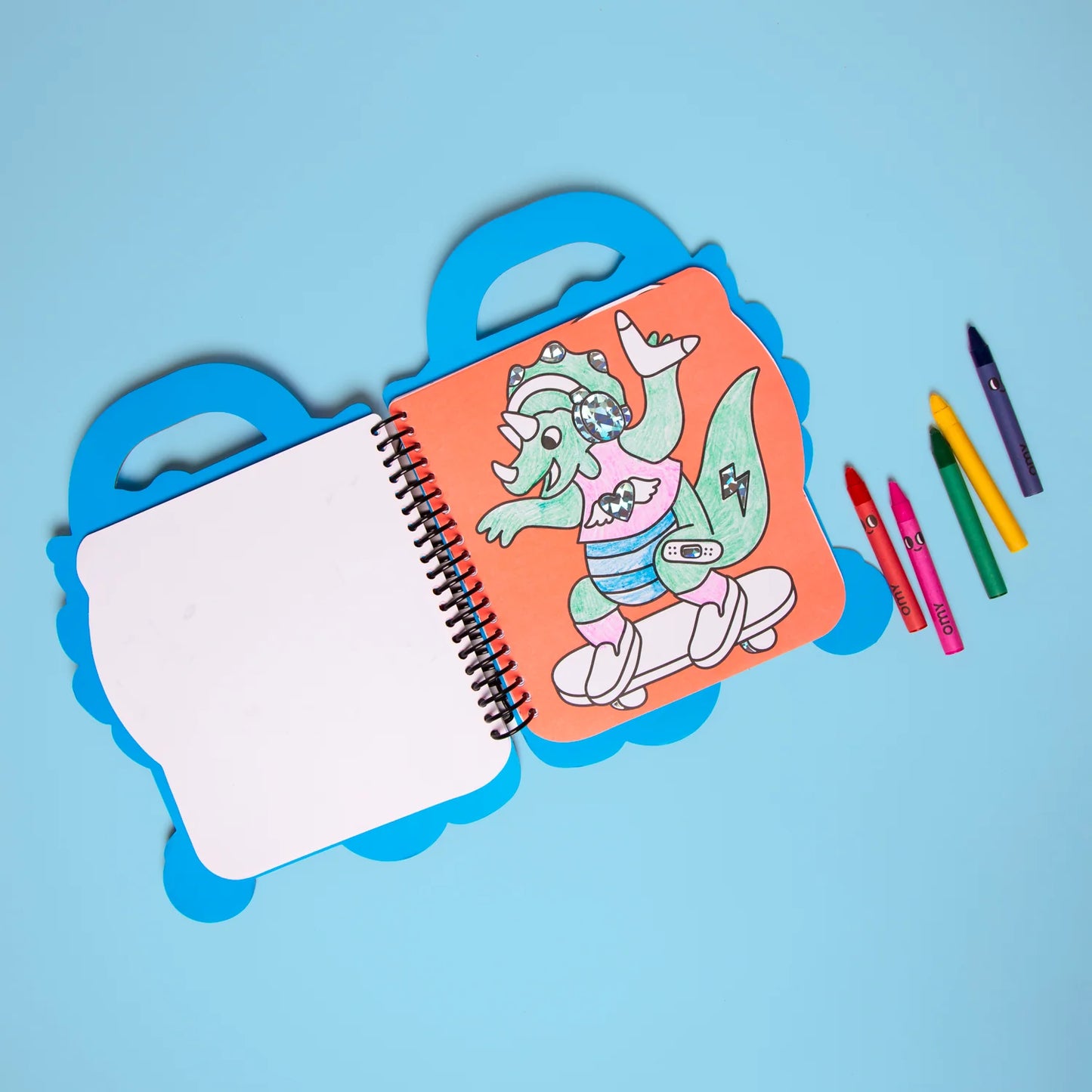 OMY Colouring & Stickers Book, Dino