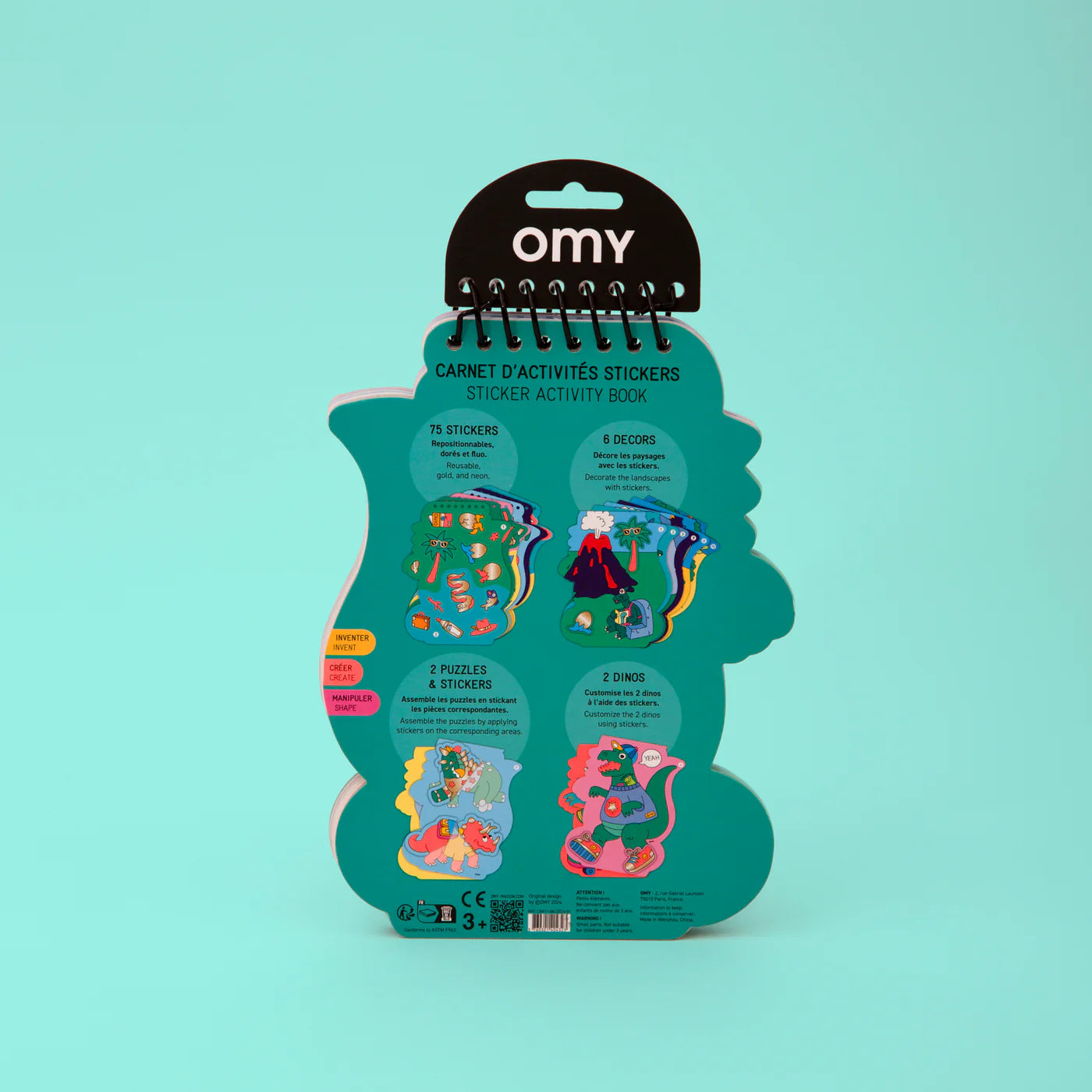OMY Sticker Activity Book, Dino