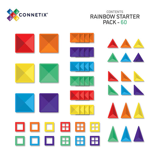Connetix ''60 Piece Rainbow Starter Pack, EU''