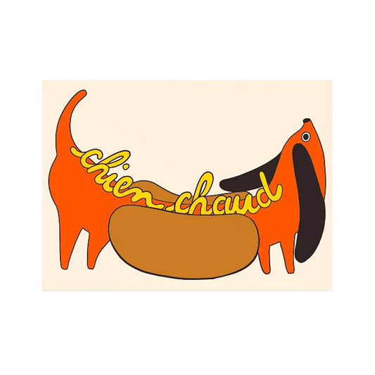 ''Chien Chaud'' Postkarte