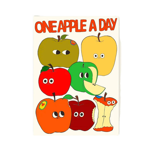 „Ein Apfel am Tag“ Postkarte