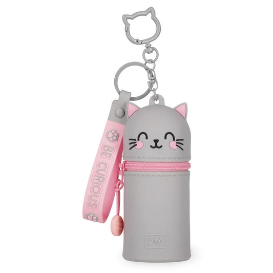 Mini Coin Purse with Keyring, Kitty