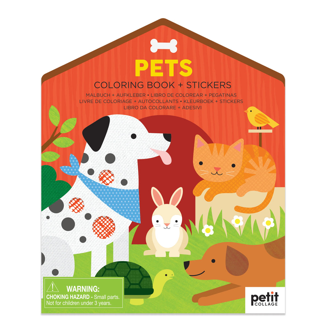 Colouring Book with Sitckers, Pets