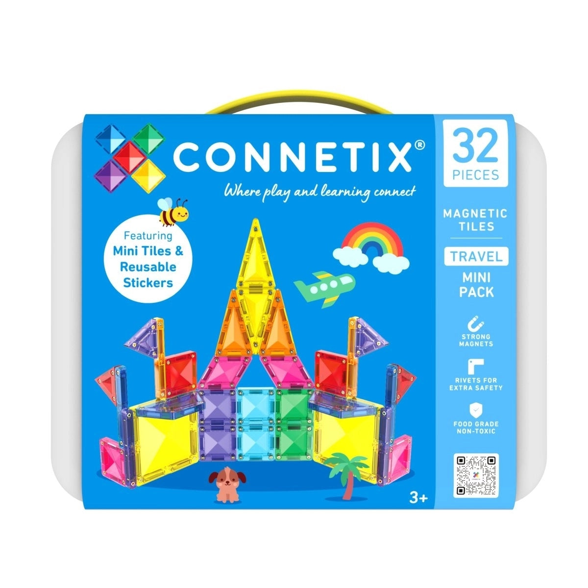 Connetix Tiles Mini Travel Pack, 32 Pieces