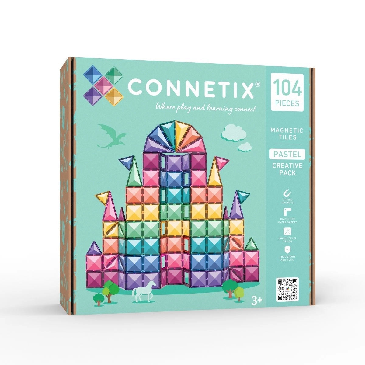Connetix Tiels 104 Piece Pastel Creative Pack