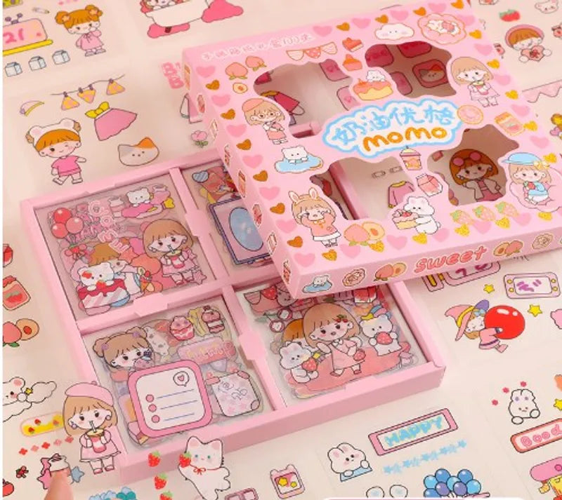 Momo Stickers Gift Box ''Pink''