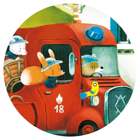 24-teiliges Puzzle, Feuerwehrauto
