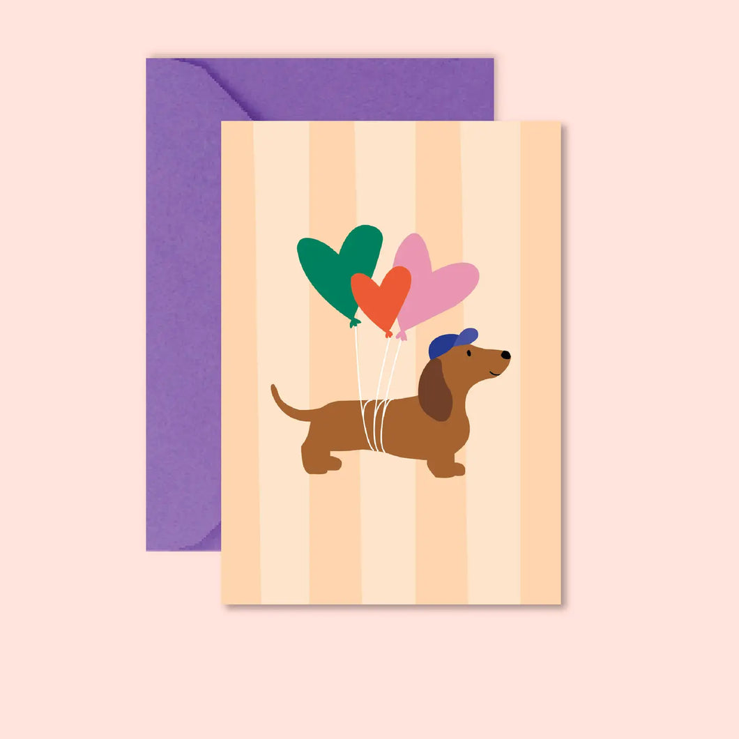 ''Birthday Dog'' Greetings Card