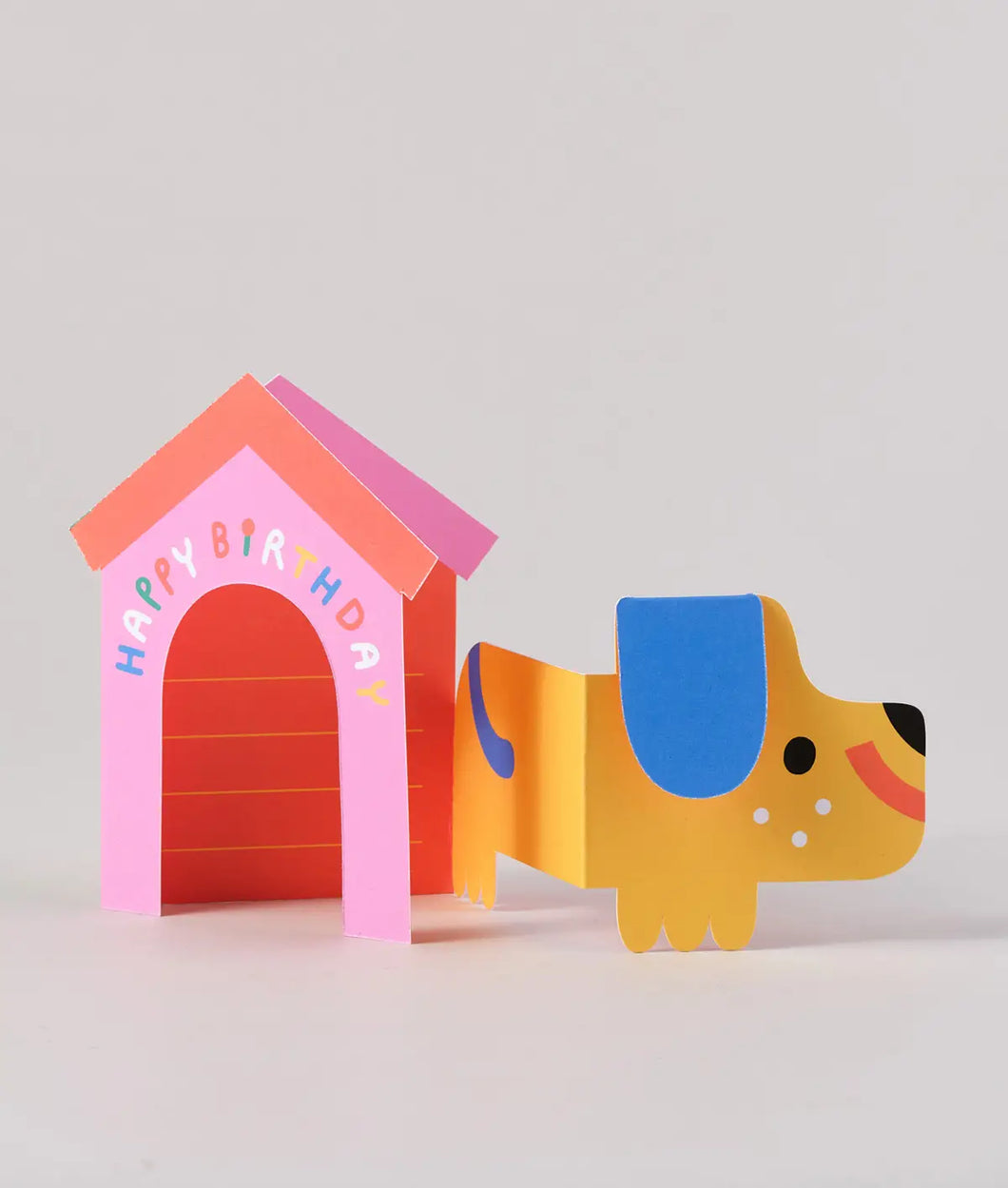 ''Dog in House'' Fold Out Kids' Birthday Card