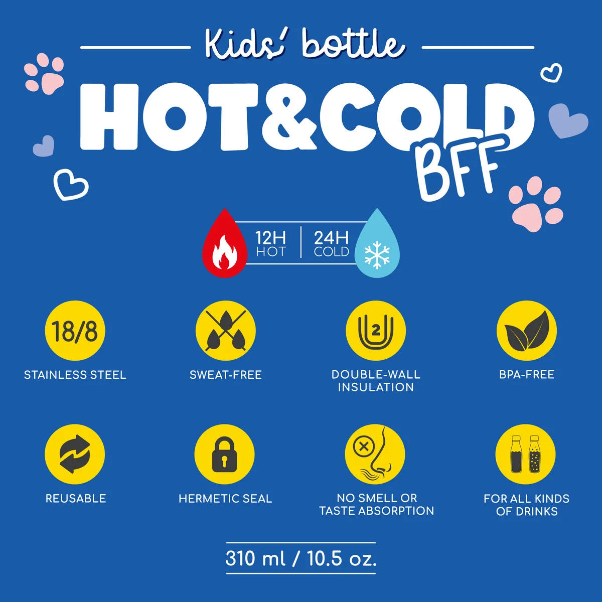 Kids' Vacuum Bottle - Hot&Cold BFF, Kitty