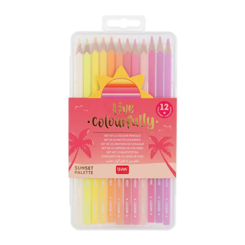 Set of 12 Colouring Pencils ''Live Colourfully - Pastels''