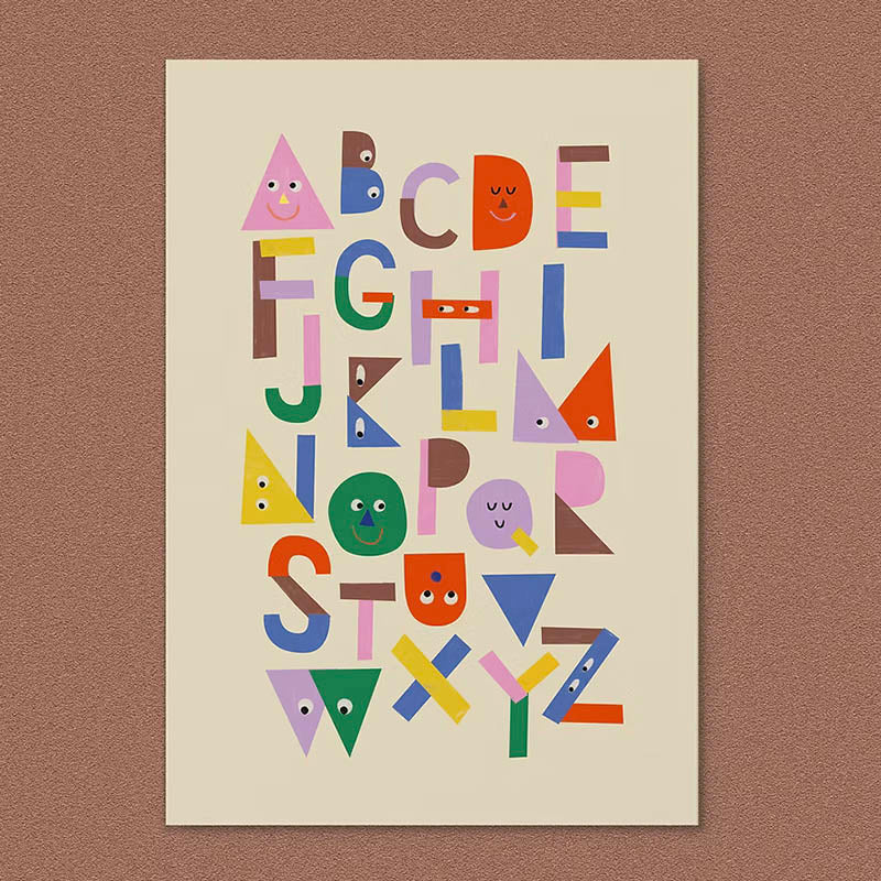 Postcard, ABC Faces