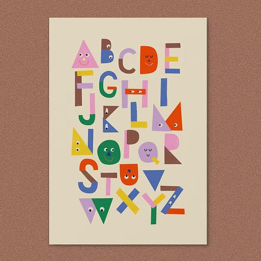 Postcard, ABC Faces