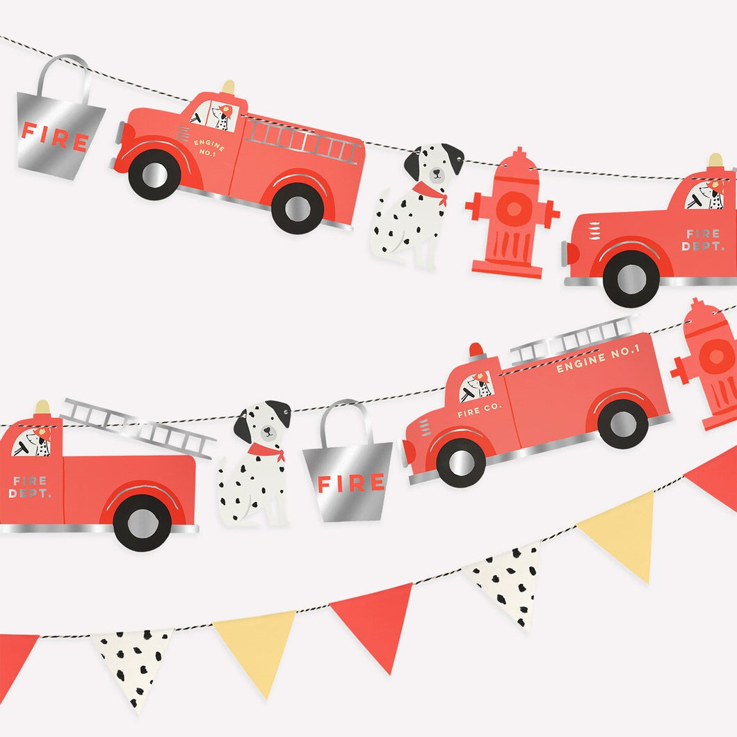 Fire Truck Party Garland