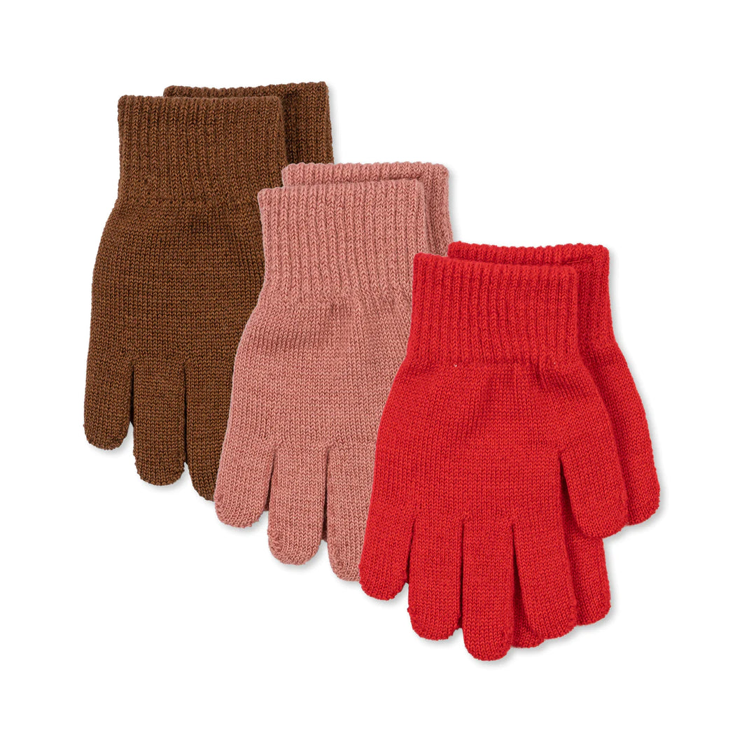 Filla Gloves ''Rose, Pecan, Scarlet'' Set of 3