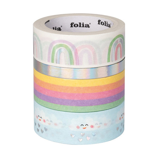 Washi Tape, Regenbogenwolken