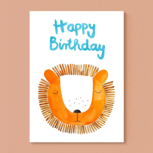 Postkarte, Alles Gute zum Geburtstag Löwe