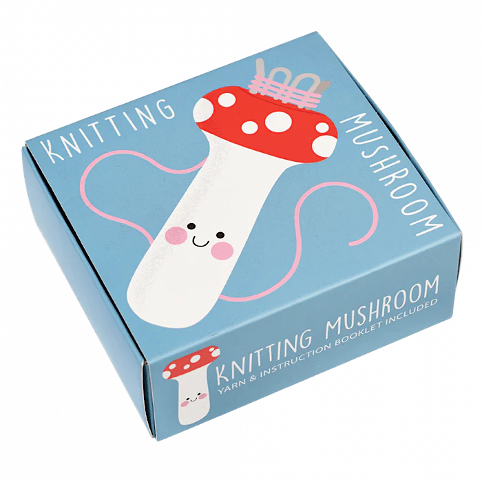 French knitting kit with instruction, Mushroom
