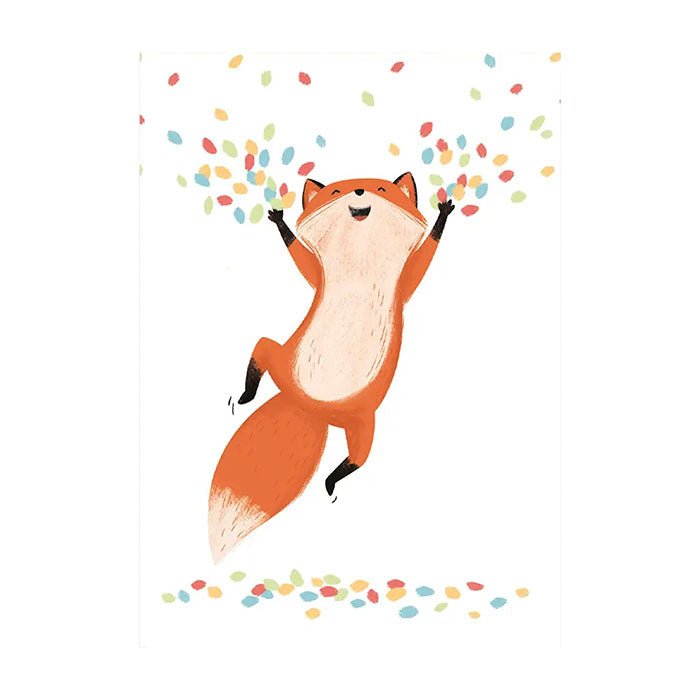 Postcard, Fox Confetti