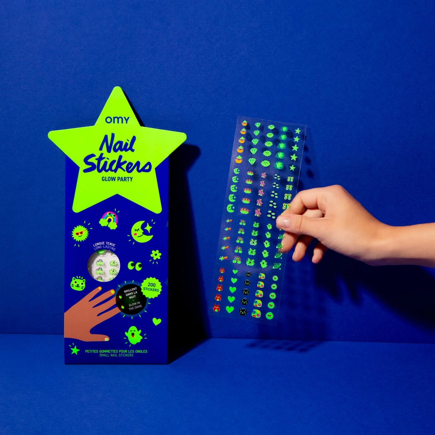 OMY Nail Stickers, Glow Party